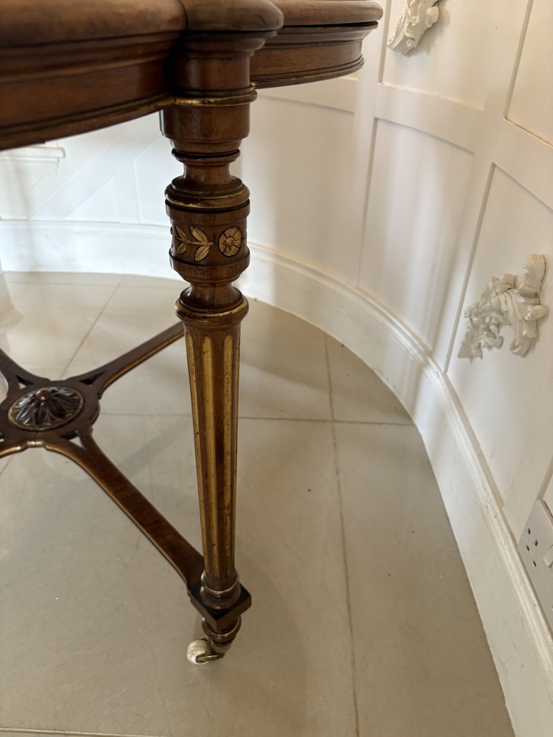 Outstanding Quality Antique Victorian Burr Walnut Inlaid Centre Table - Image 10